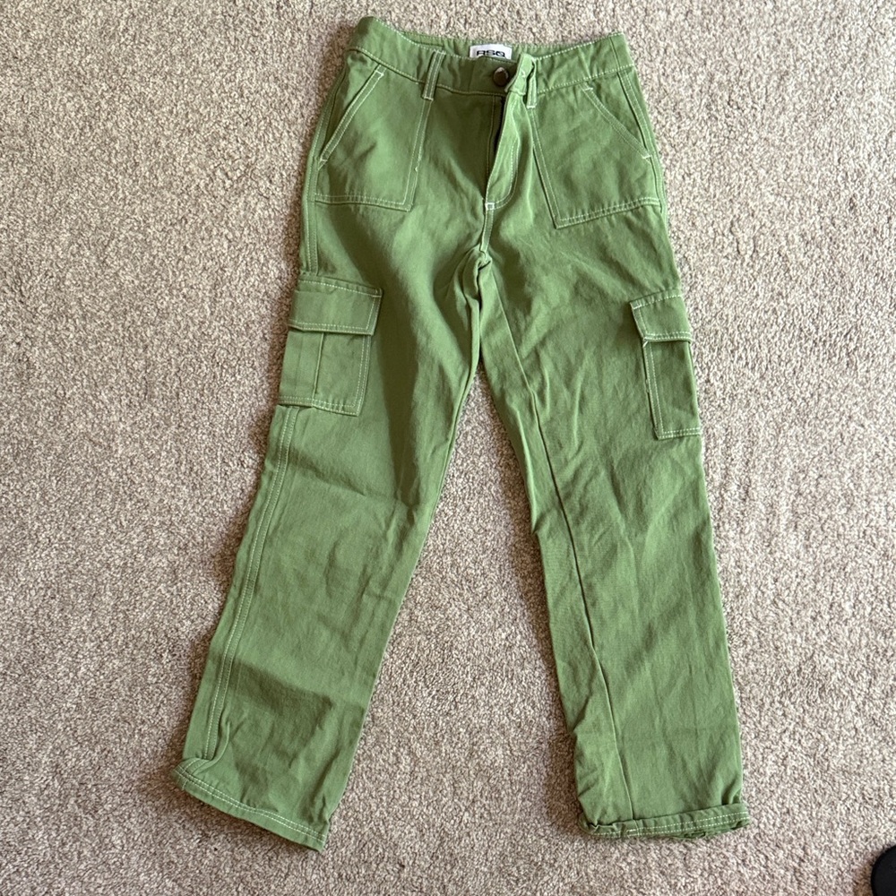 RSQ Olive Green Kids Cargo Jeans